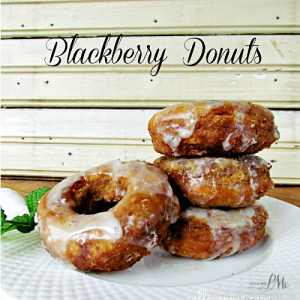 Blackberry Cake Donuts with Lemon Glaze