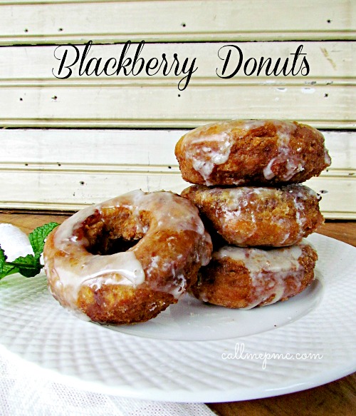 Blackberry Cake Donuts with Lemon Glaze