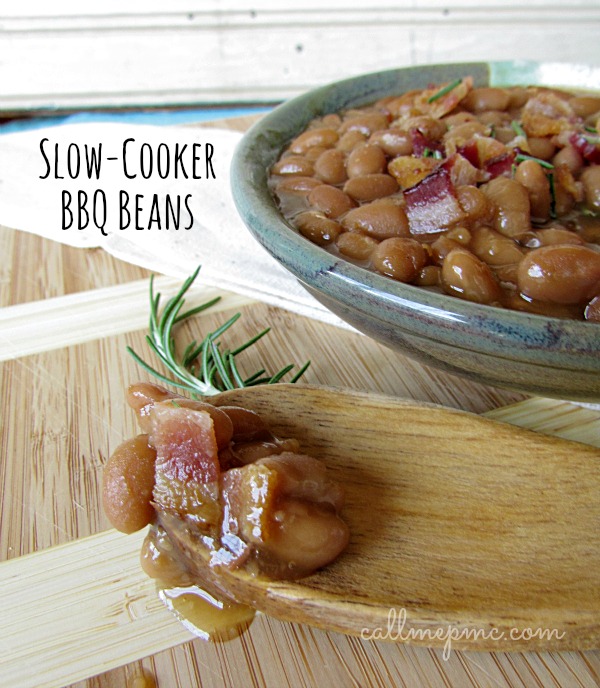 Slow-Cooker BBQ Beans www.callmepmc.com #callmepmc