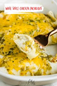 CHICKEN ENCHILADAS IN WHITE SAUCE