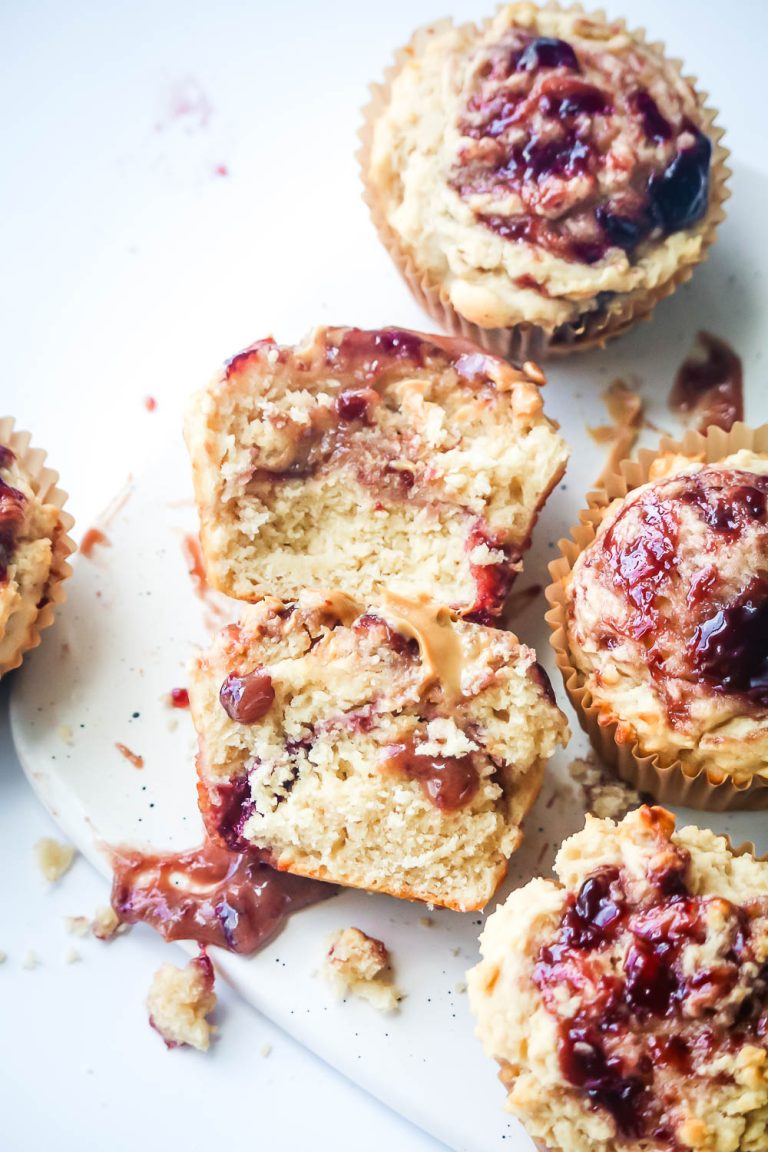 PEANUT BUTTER AND JELLY MUFFINS