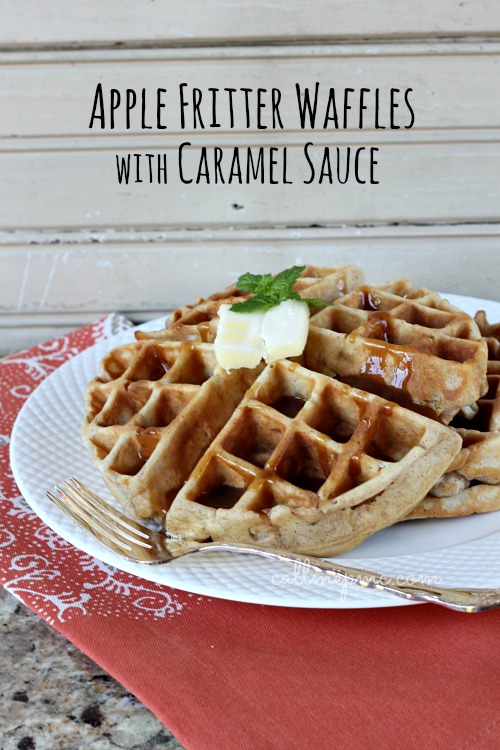 Apple Fritter Waffles with Caramel Apple Fritter Waffles