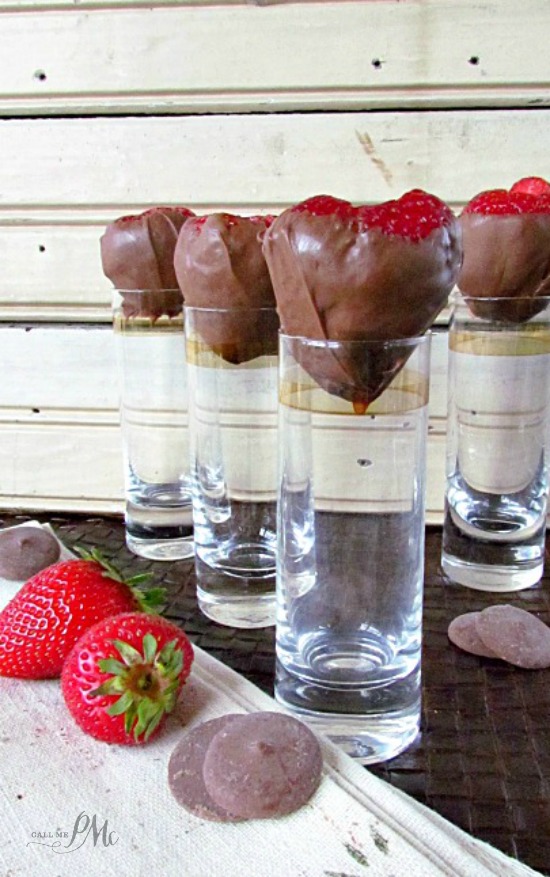 chocolate covered strawberry shooters