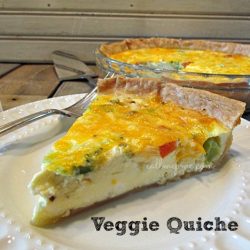 slice of vegetable quiche.