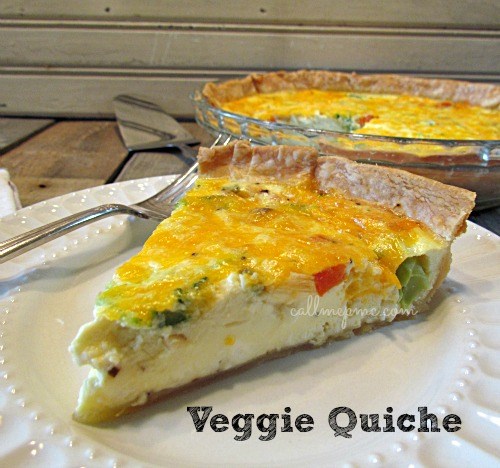 slice of vegetable quiche.