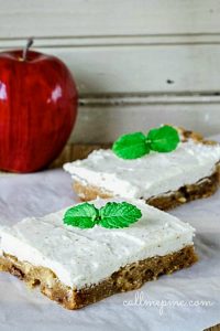 Favorite Caramel Apple Blondies with Browned Butter Frosting