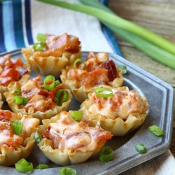 Cheesy Bacon Rotel Cups | Appetizers