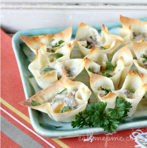 SAUSAGE AND CHEESE CUPS