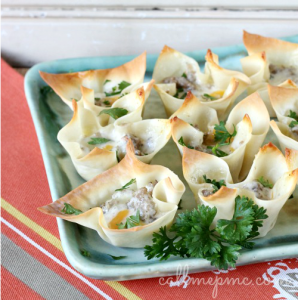 Sausage and Cheese Cups