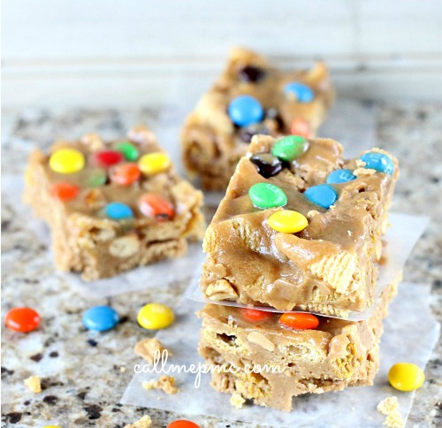 Peanut Butter Crunch Bars from Call Me PMc