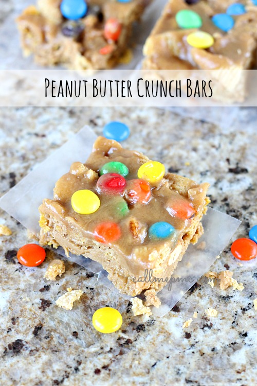 Peanut Butter Crunch Bars www.callmepmc.com