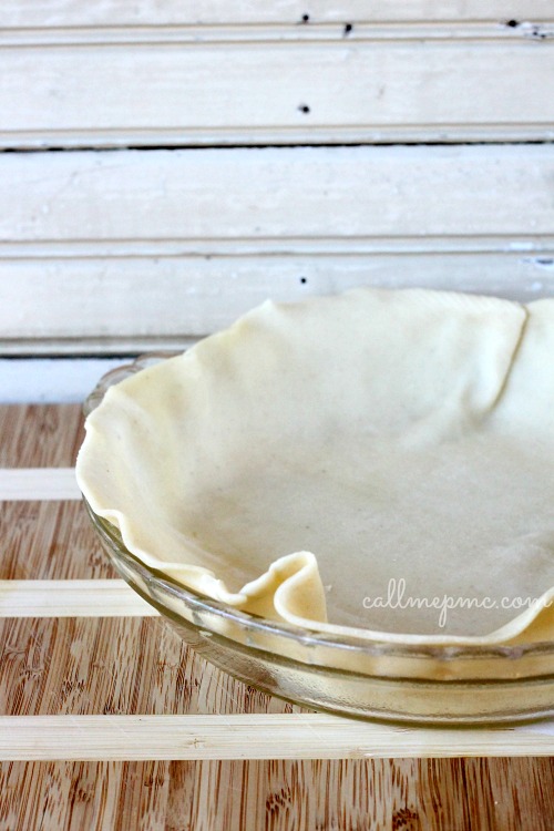 never fail pie crust in a glass baking dish.