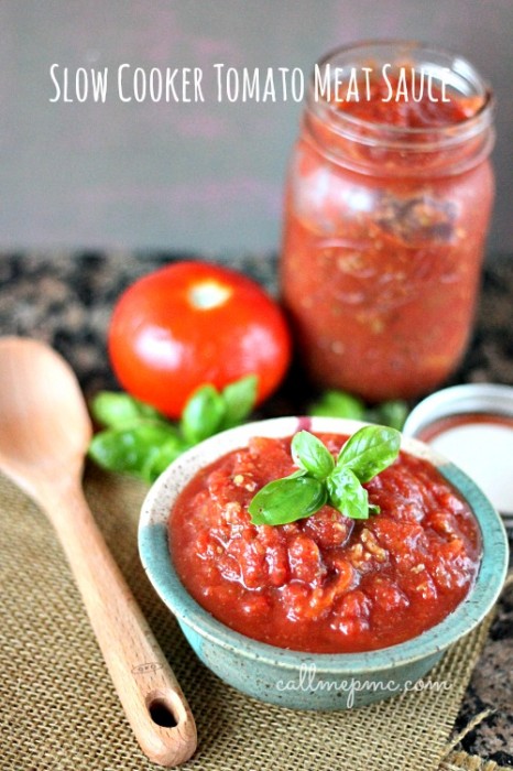 Slow Cooker Tomato Meat Sauce 2 Step