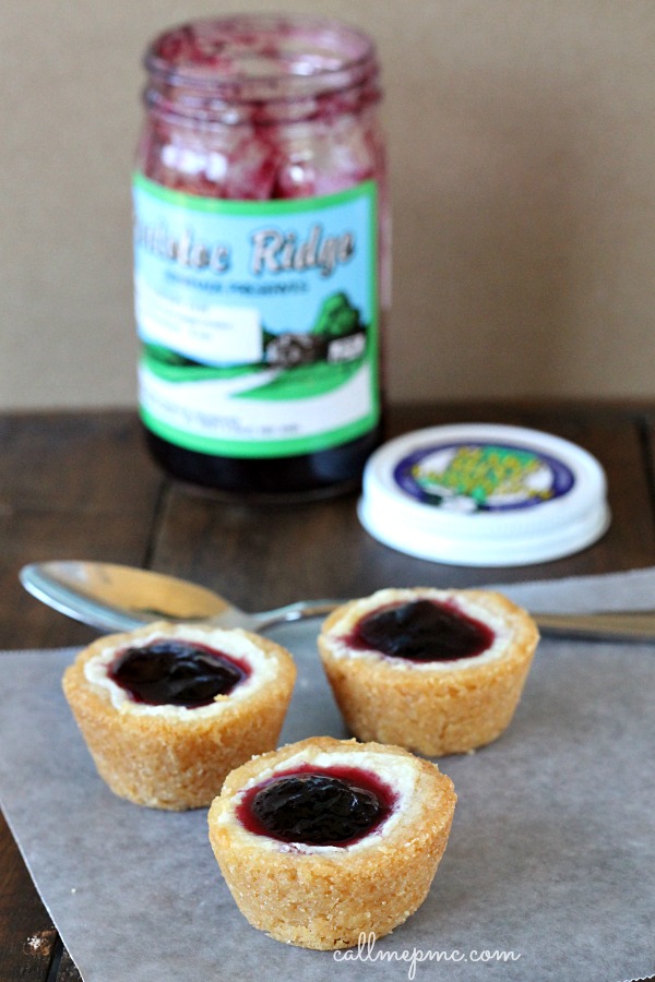 Blueberry Jam Cookie Cups