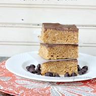 Chocolate Peanut Butter Cereal Bars