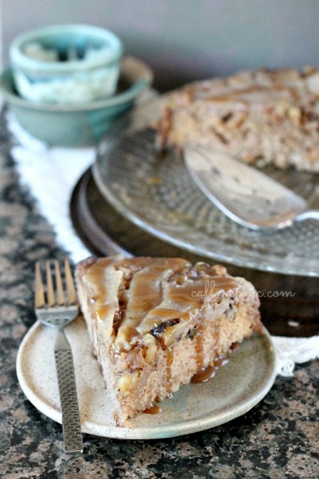 Maple Pear Upside Down Skillet Cake