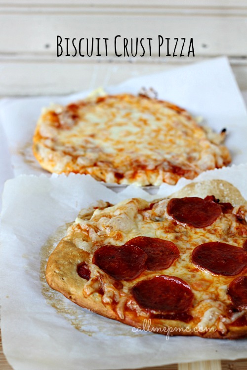Easy Individual Pizza made quick and simply using canned biscuits for the crust #AppetizerWeek #OXO
