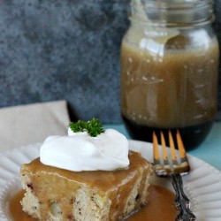 Sticky Toffee Date Cake with Brown Sugar Caramel Sauce