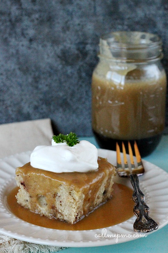 Sticky Toffee Date Cake with Brown Sugar Caramel Sauce  Caramel Dash Cake Caramel Poke Cake wm
