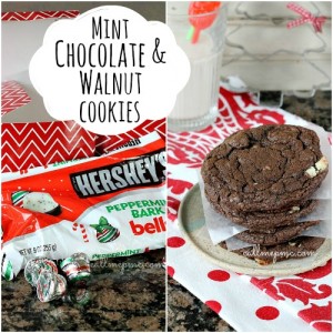 Mint Chocolate & Walnut Cookies