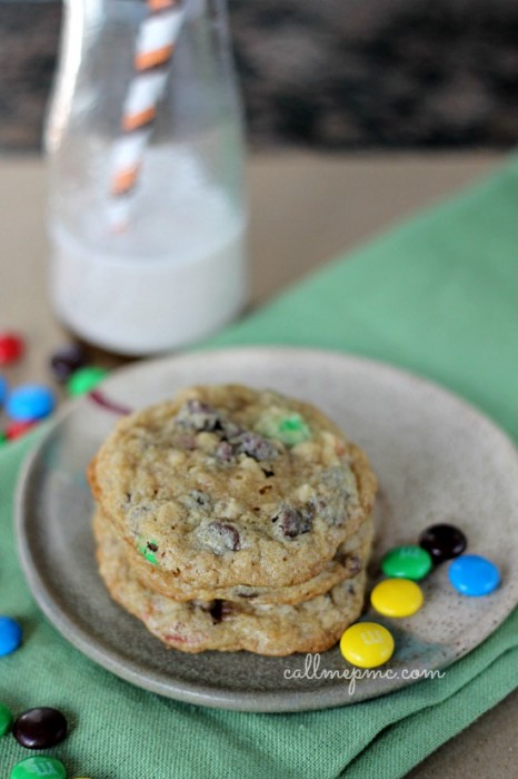 Pretzel Chocolate Chip Oatmeal M&M Cookie