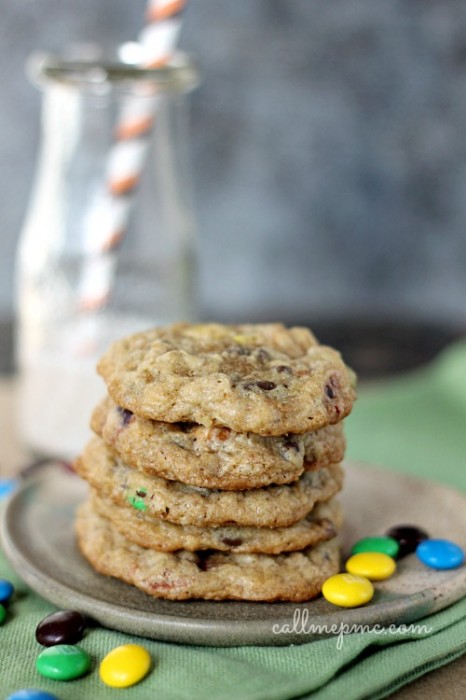 Pretzel Chocolate Chip Oatmeal M&M Cookie