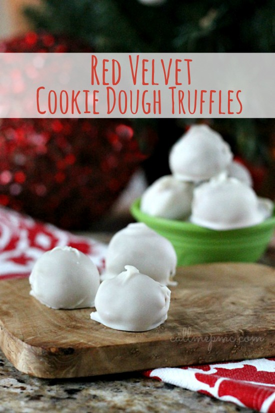 Red Velvet Cookie Dough Truffles