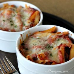 Baked Sausage Pepperoni Penne Pasta Casserole