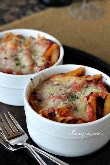 Baked Sausage Pepperoni Penne Pasta Casserole
