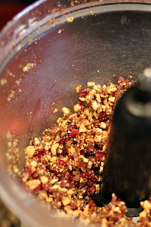 Homemade Energy Snack Bars being processed