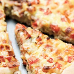 Cheddar Ham Breakfast Pizza