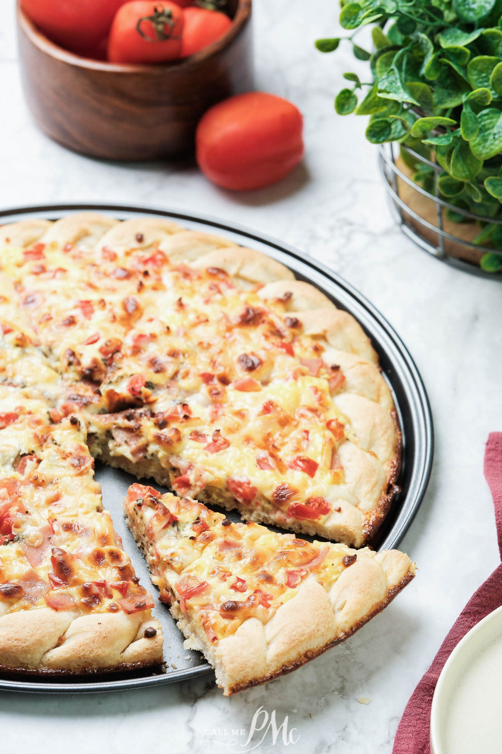 pizza Cheddar Ham Breakfast Pizza