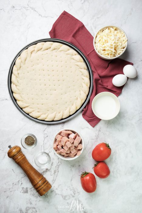 Breakfast Ham and Cheese Pizza