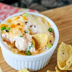 Hot Crawfish Cheese Dip -Creamy, hot, spicy everything you want in a dip! Serve at Super Bowl &bond over good food, good drinks, amazing commercials,oh, & the football game!
