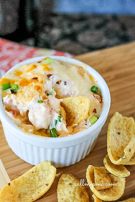 Hot Crawfish Cheese Dip -Creamy, hot, spicy everything you want in a dip! Serve at Super Bowl &bond over good food, good drinks, amazing commercials,oh, & the football game!
