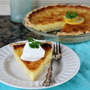 Lemon Chess Pie with Coconut Oil Pie Crust