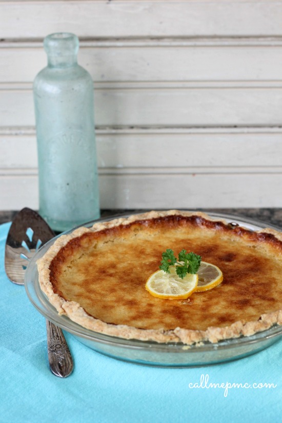 Lemon Chess Pie with Coconut Oil Pie Crust