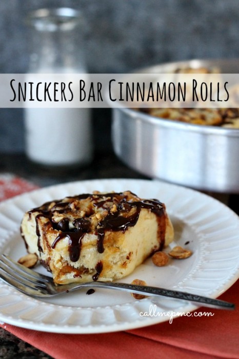 Snickers Bar Cinnamon Rolls