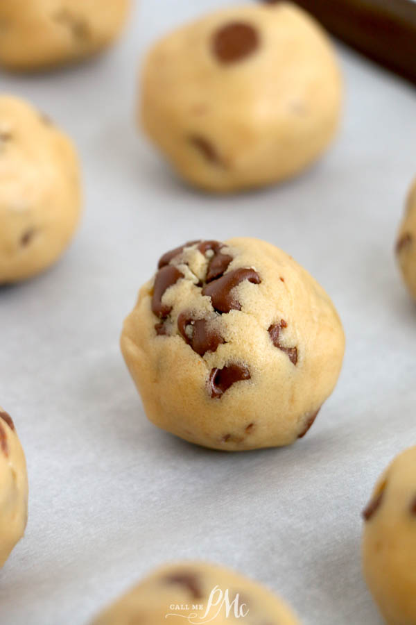 Undipped truffles on a tray