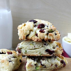 Dried Cherry Pistachio Scones