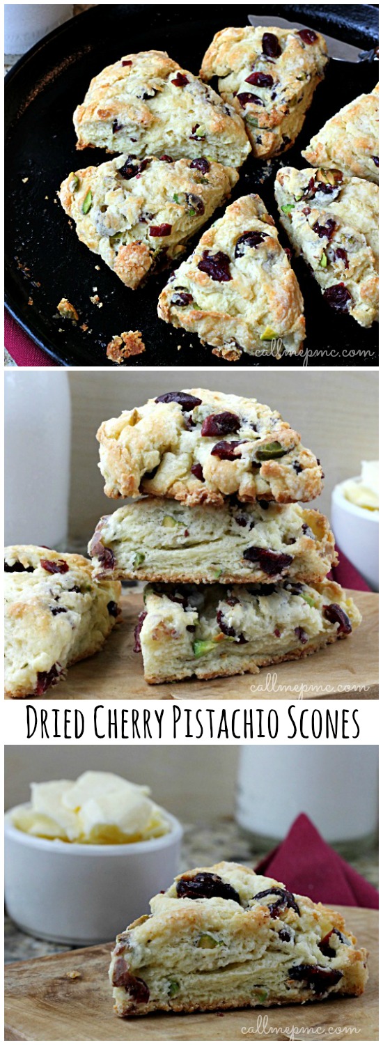 Dried Cherry Pistachio Scones 