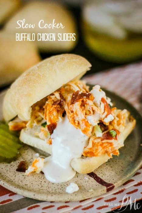  Slow Cooker Buffalo Chicken Sliders 