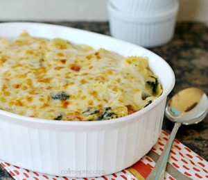 Spinach Artichoke Chicken Pasta Bake