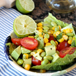 Edamame Corn Tomato Salad