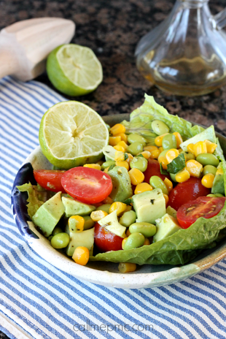 Edamame Corn Tomato Salad