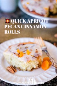 QUICK APRICOT PECAN CINNAMON ROLLS