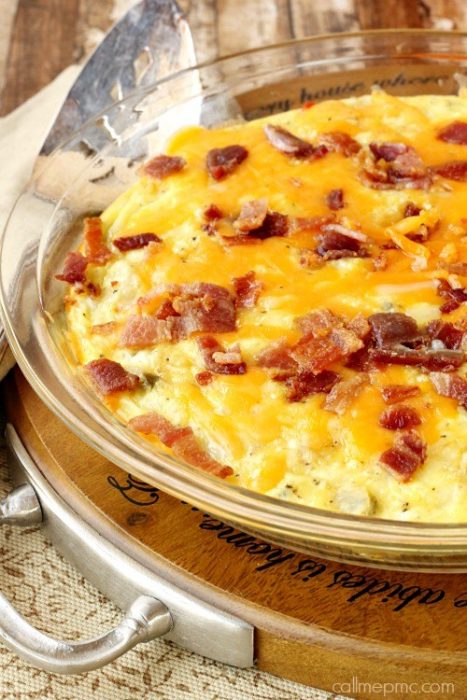 Bacon Egg Cheese and Potato Bake