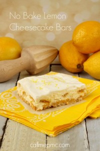 NO BAKE LEMON CHEESECAKE BARS