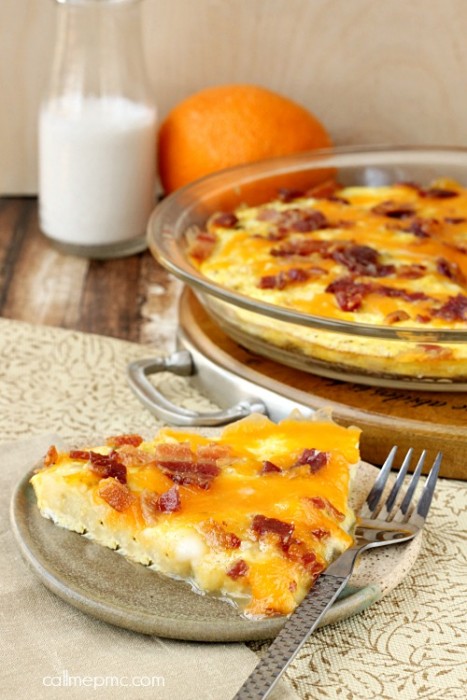 Potato Egg Bacon Cheese quiche.