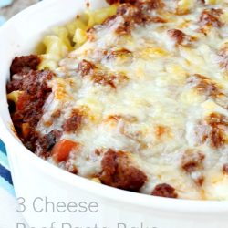 Three Cheese Beef Pasta Bake